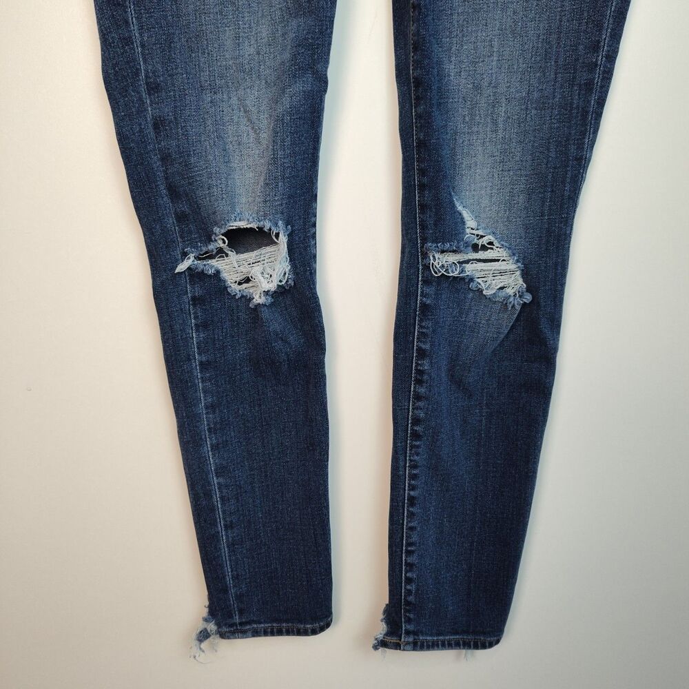 Lucky Brand Stella Skinny Cropped Women's Jeans, Size 2 / 26, Distressed, Blue - Picture 3 of 13